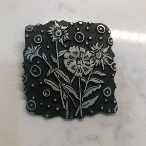 Alice Seely Signed Urban Fetishes 1990 Floral Pin